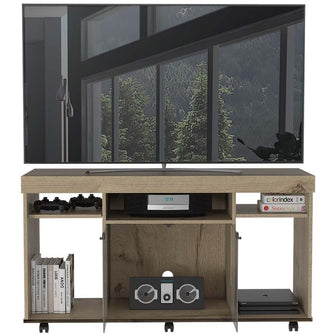 Mesa Para Tv Vermon, Café Claro, con Espacio Para Televisor de 50 Pulgadas