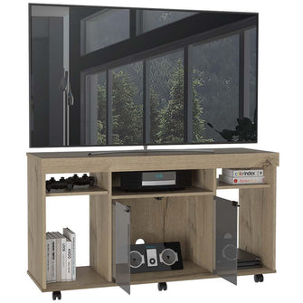 Mesa Para Tv Boreal, Café Claro, con Espacio Para Televisor de 50 Pulgadas