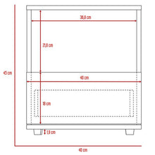 Mesa de Noche Oliver, Caoba, con Un Cajón Inferior Deslizable X2