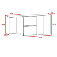 Gabinete Superior Milano, Blanco y Blanco, con Módulo Campana y Para Mesón A La Izquierda O Derecha