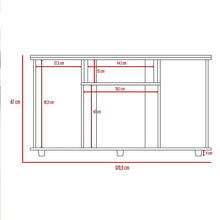 Mesa Para Tv Alpin, Beige, con Espacio Para Televisor de Hasta 50 Pulgadas