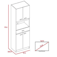 Combo para Cocina Deli, Wengue y Blanco, Incluye Módulo de Microondas y Gabinete Superior de Cocina