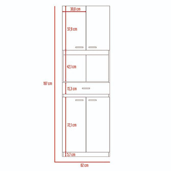 Combo para Cocina Deli, Wengue y Blanco, Incluye Módulo de Microondas y Gabinete Superior de Cocina