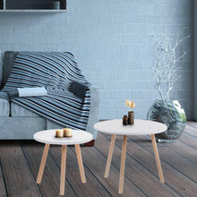 Set X 2 Mesas De Centro Eco 40x45x45cm Blanca