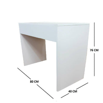 Combo Tocador Escritorio (76x80x40) Blanco + Silla Eames (83x46x51) Blanca