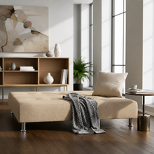 Sofá Cama Mauro Tela, Color Beige