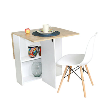 Combo Comedor Ahorraespacio 75X110X70 Blanco-Vienes + 4 Sillas