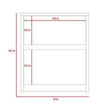 Mesa de Noche Ozzan, Caoba, con Dos Cajones Deslizables con Apertura Sin Manijas