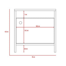 Mesa de Noche Tutto, Wengue, con Un Cajón Amplio Ideal Para Espacios Pequeños X2