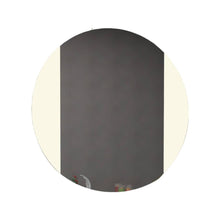 Espejo Circular Lucca, Gris, con Diseño en Sandblasting