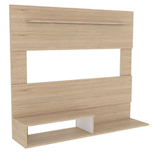 Mueble Multiusos Ascher, Beige y Blanco, con Espacio Para Televisor de Hasta 55 Pulgadas