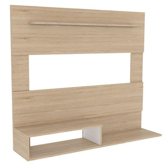 Mueble Multiusos Ascher, Beige y Blanco, con Espacio Para Televisor de Hasta 55 Pulgadas