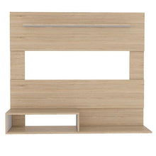 Panel de Tv Ascher, Beige y Blanco, con Espacio Para Televisor de Hasta 55 Pulgadas