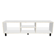 Mesa para TV Tunez, Blanco con Café Claro, hasta 70" pulgadas