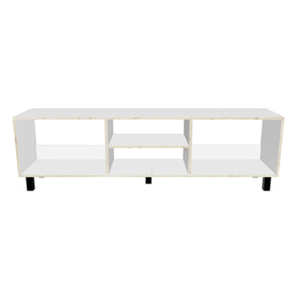 Mesa para TV Tunez, Blanco con Café Claro, hasta 70" pulgadas