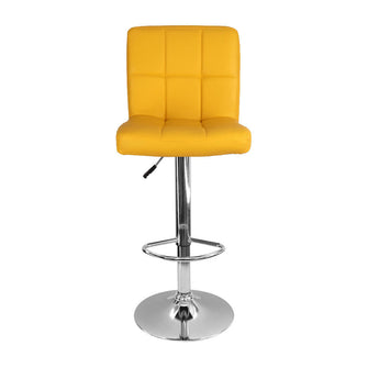 kit por 2 Silla Acolchada Tipo Bar - Amarillo