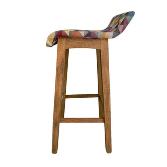 Set X 2 Silla Bar Madera 85x32x44.5cm Tapizada Colors