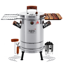 Ahumador y Barril Asador pequeño Premium 15 Libras