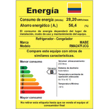 Nevera No Frost Mabe de 247 litros en color grafito