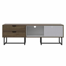 Mesa Para Tv Maryland, Castaño y Blanco, con Espacio Para Televisor de Hasta 70 Pulgadas