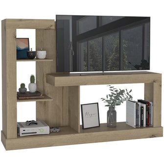 Mueble Multiusos Samir, Café Claro, con Espacio Para Televisor de Hasta 55 Pulgadas