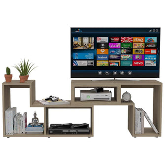 Mesa Para Tv Ascher, Beige, con Espacio Para Televisor de 50 Pulgadas Cop