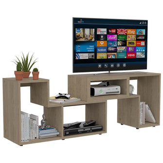 Mesa Para Tv Ascher, Beige, con Espacio Para Televisor de 50 Pulgadas Cop