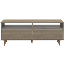 Mesa Para Tv Durham, Beige y Blanco, con Espacio Para Televisor de 65 Pulgadas