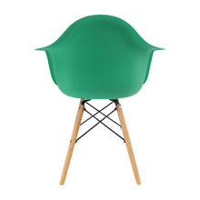 Kit por 4 Silla Eames Con Brazos Patas en Madera - Verde Menta