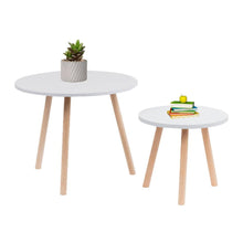 Set X 2 Mesas De Centro Eco 40x45x45cm Blanca