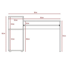 Escritorio Apolo, Wengue, con Con Bandeja Porta Teclado Deslizable y Dos Entrepaños Ud