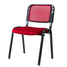 Silla Ralf, Negro y Rojo, con Cómodo Espaldar y Asiento