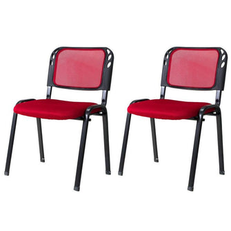 Silla Ralf, Negro y Rojo, con Cómodo Espaldar y Asiento X2