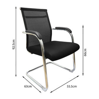 Silla Roma Fija Oficina Escritorio - Negro
