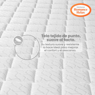 Colchón Romance Relax Dream Confort 140x190 Color Gris y Blanco