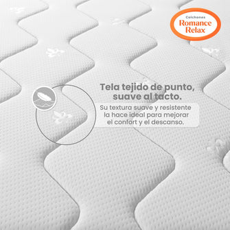 Colchón Romance Relax Dream Pedic 140x190 Color Gris Oscuro y Blanco
