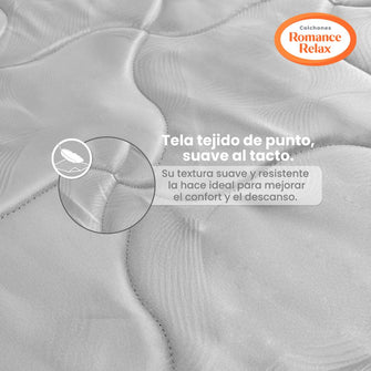 Colchón Romance Relax Dream Lite 140x190 Color Gris Claro y Blanco