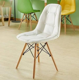 Silla Botones Eames Acolchada - Blanca