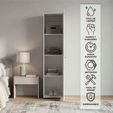 Closet Alma, Kronos Blanco, Diseño moderno con entrepaños y puerta ZF