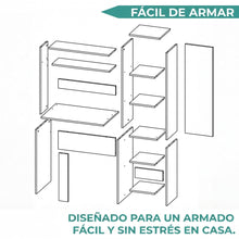 Escritorio Cerín, Blanco, con Seis Entrepaños y Gran Espacio de Almacenamiento ZF