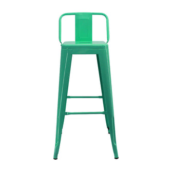 Butaco Alto Tolix Con Espaldar Tipo Bar - Verde Menta