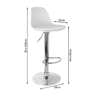 Silla Oslo Tipo Bar - Blanca
