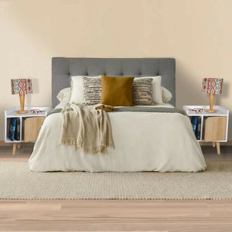 Mesa De Noche Dreams 50x45x30cm Blanca Con Puerta