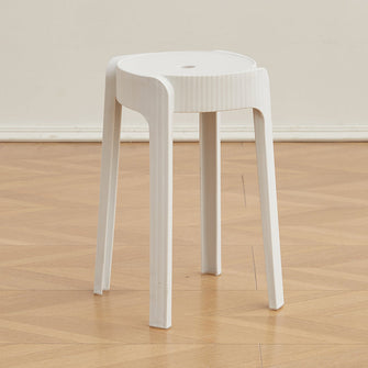 Butaco Apilable Maison, Color Blanco, Diseño Moderno X2