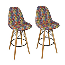 Set x 2und Sillas Bar Eames (110x46x39) Tapizada Gobelino Colors