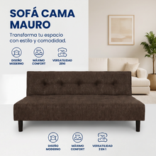 Sofá Cama Mauro Tela, Color Café