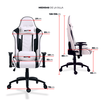 Combo Gamer, Incluye Escritorio Wengue con bordo rojo y Silla Gamer