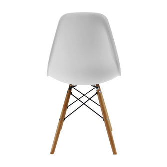 Silla Eames Patas En Madera para comerdor, sala, restaurante - Blanca