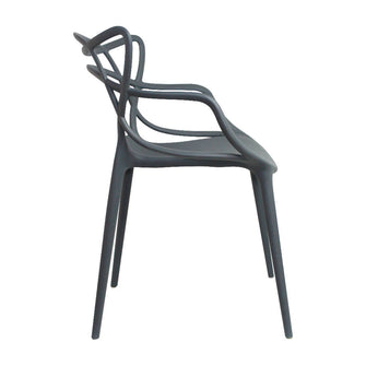 Kit por 4 Silla Solna Para Sala Comedor Jardín - Gris