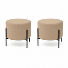 Set x 2und Puff Dubai 40x40x40cm BeigePatas Metálicas